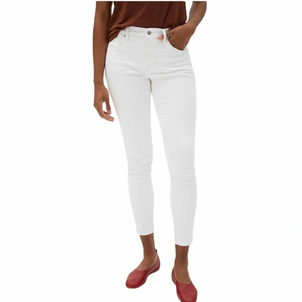 NEW Everlane The Authentic Stretch Skinny White Jeans